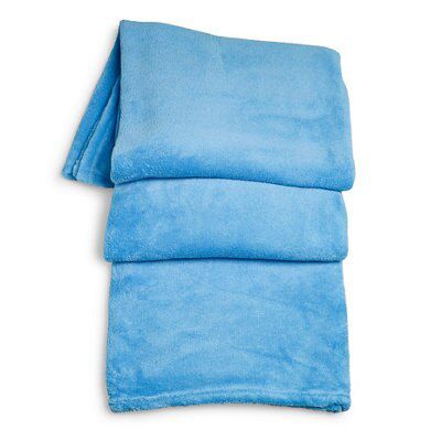 Colours Supersoft Blue Fleece Throw