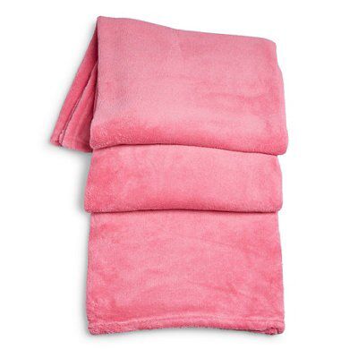 Colours Supersoft Pink Fleece Throw