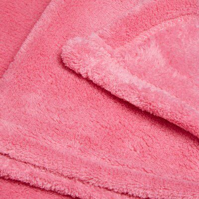 Colours Supersoft Pink Fleece Throw