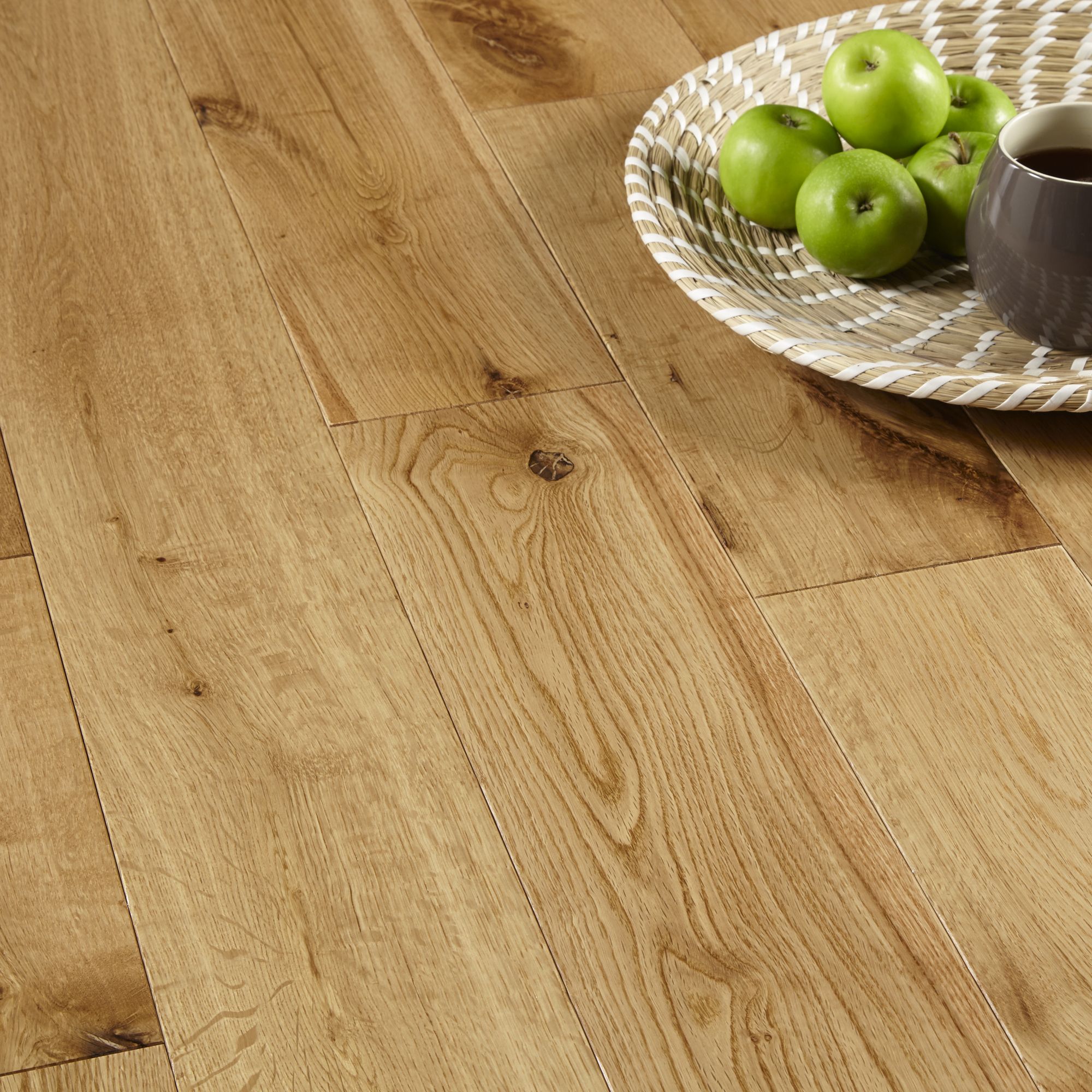 Colours Symphonia Rustic natural Oak Solid wood flooring, 1.34m²