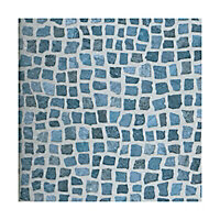 Colours Tadorna Dark blue Mosaic effect Self-adhesive Vinyl tile, Pack of 6