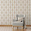 Colours Takara Cream Glitter effect Embossed Wallpaper