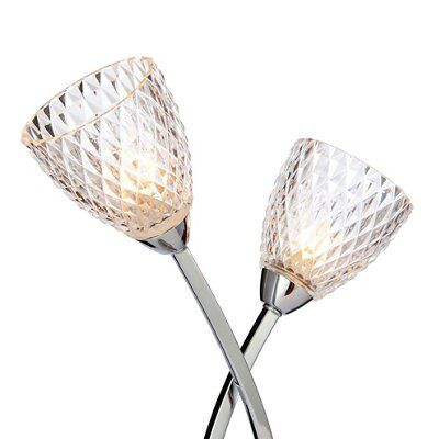 Colours Tetbury Matt Chrome effect Table lamp