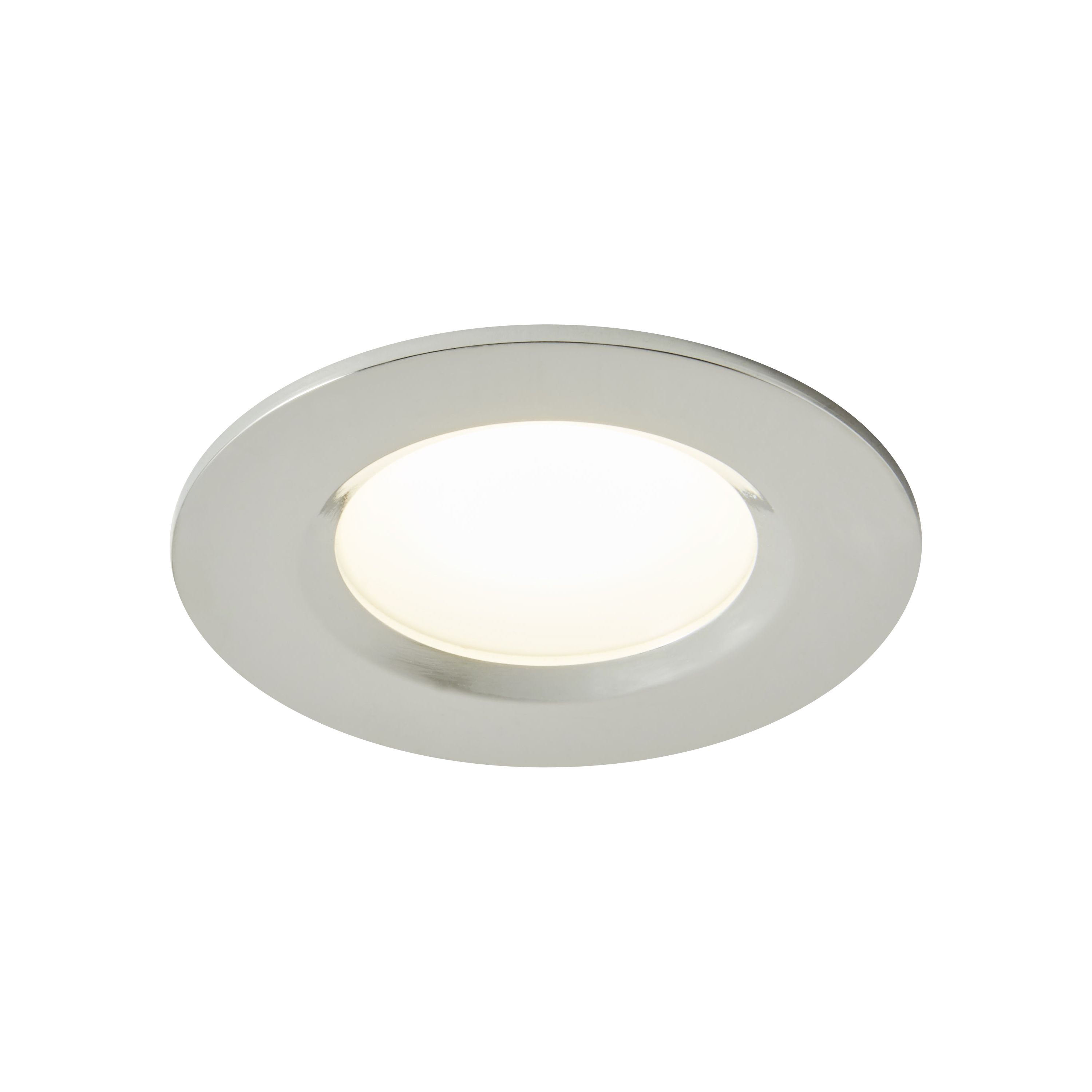 Colours Thorold Silver Chrome effect Non-adjustable LED Warm white & neutral white Downlight 8.1W IP20
