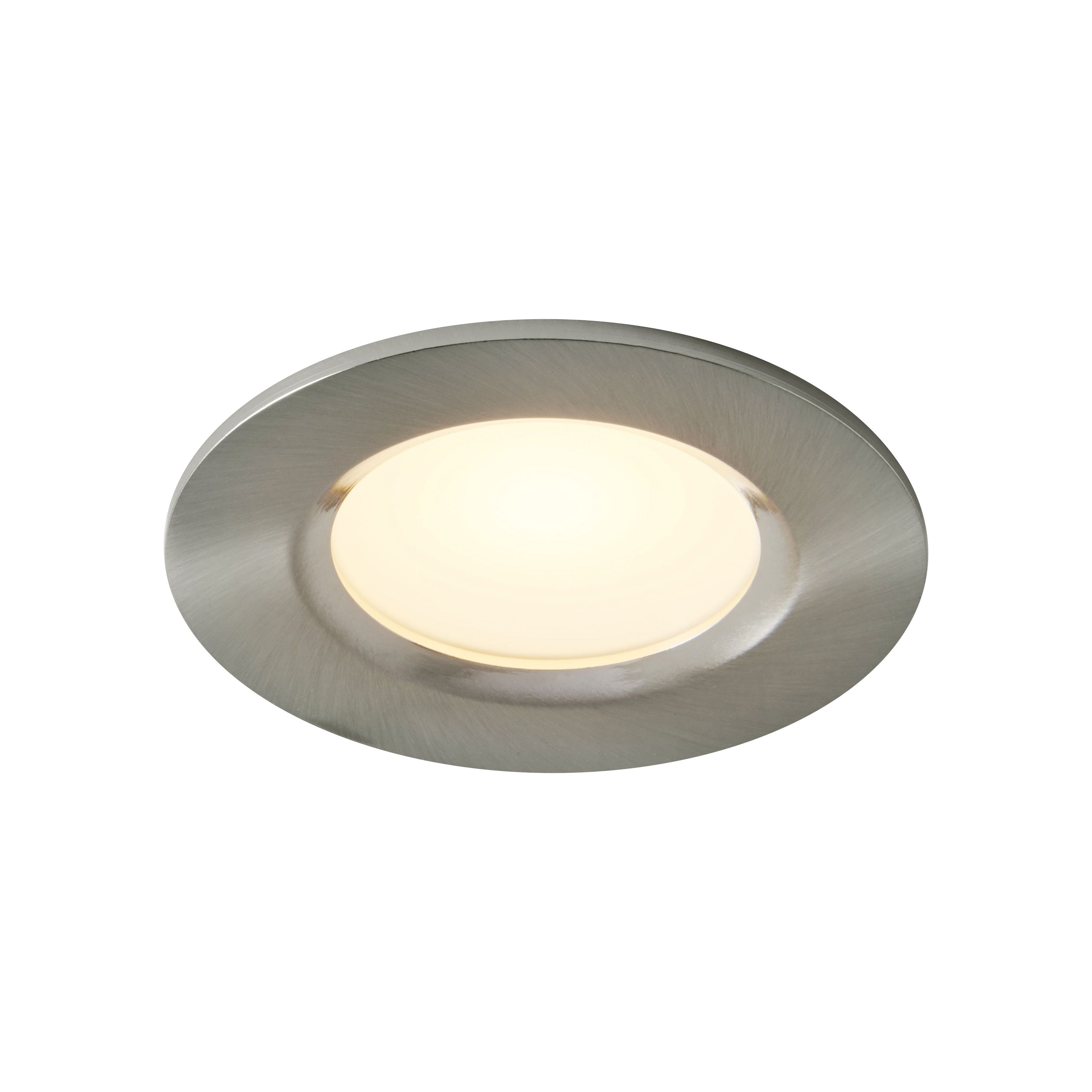 Colours Thorold Silver Chrome effect Non-adjustable LED Warm white & neutral white Downlight 8.1W IP20