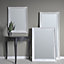 Colours Tibertus White Rectangular Wall-mounted Framed Mirror, (H)103cm (W)73cm