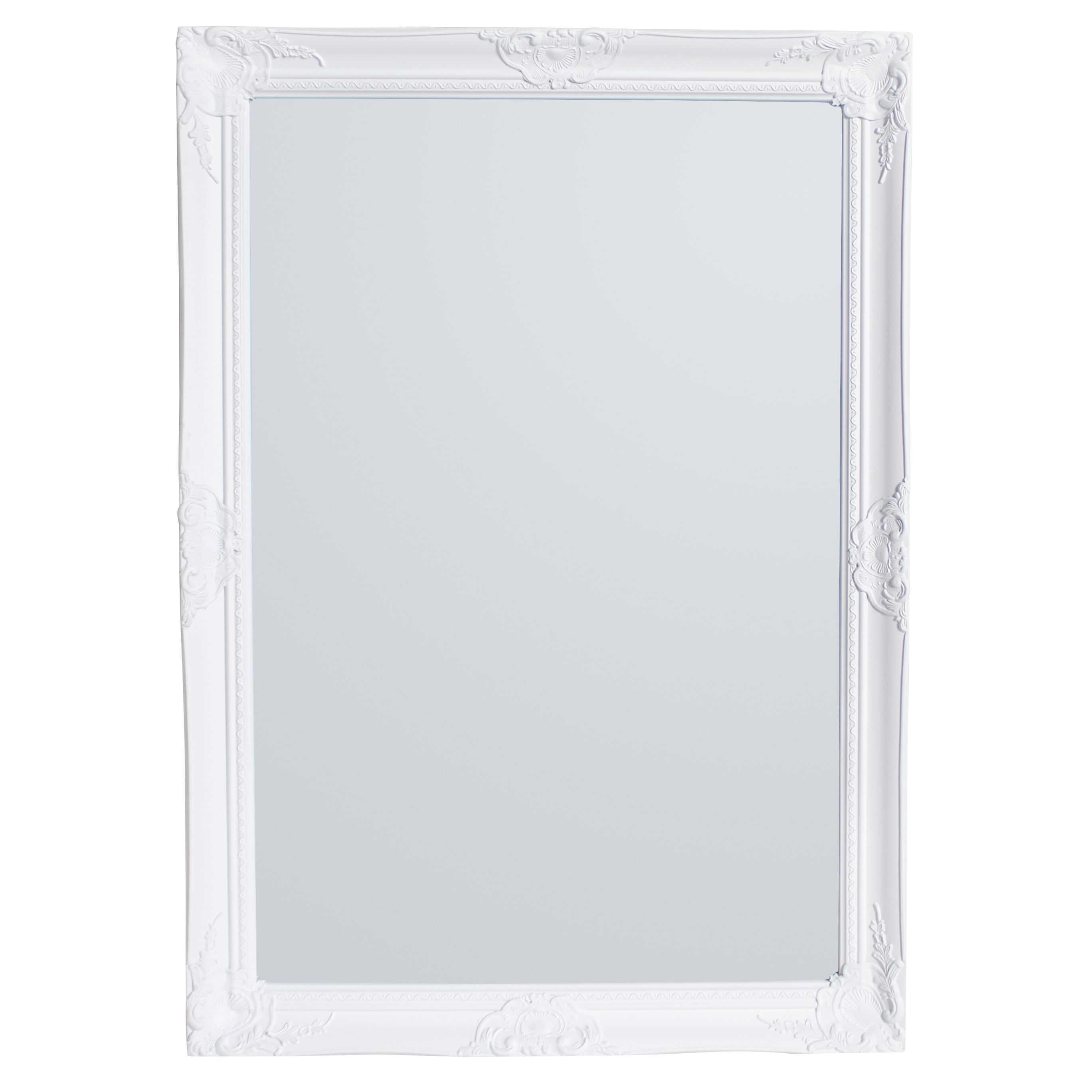 Colours Tibertus White Rectangular Wallmounted Framed Mirror, (H)103cm
