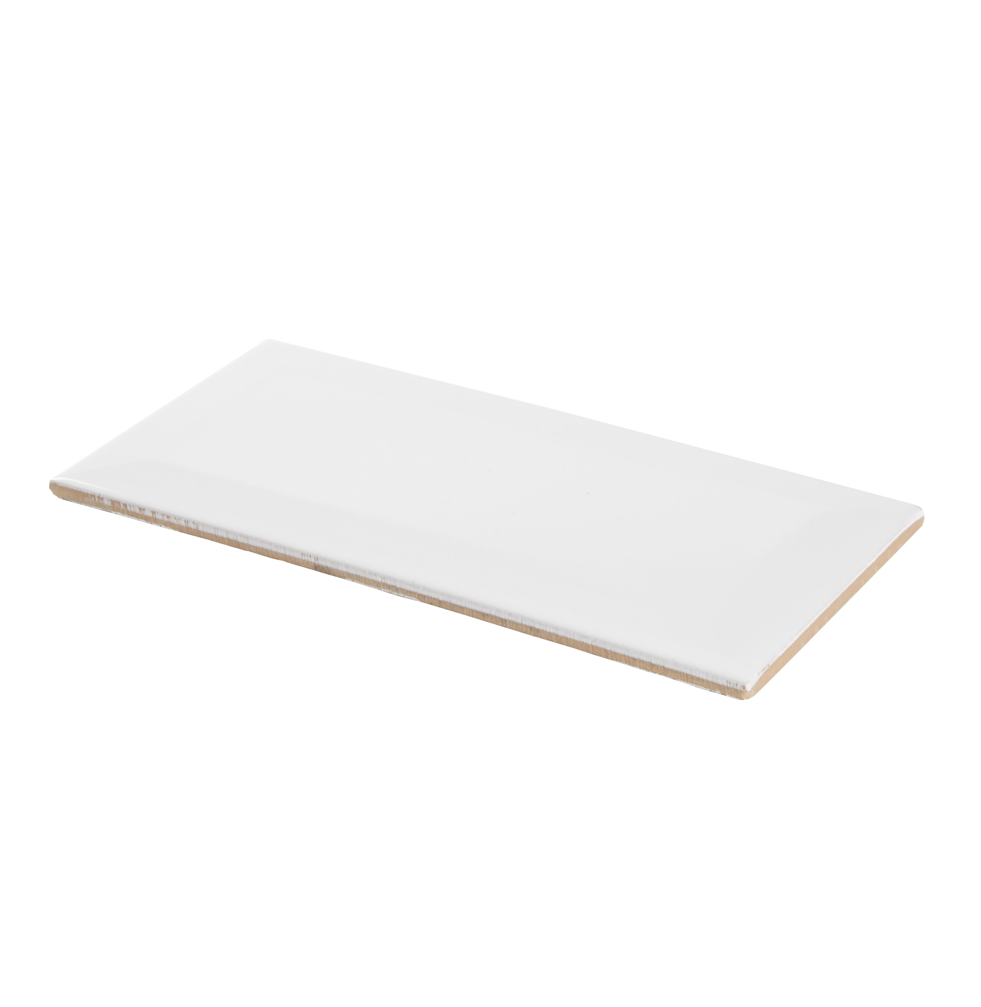 Colours Trentie White Gloss Metro Ceramic Indoor Wall Tile, Pack of 48, (L)200mm (W)100mm