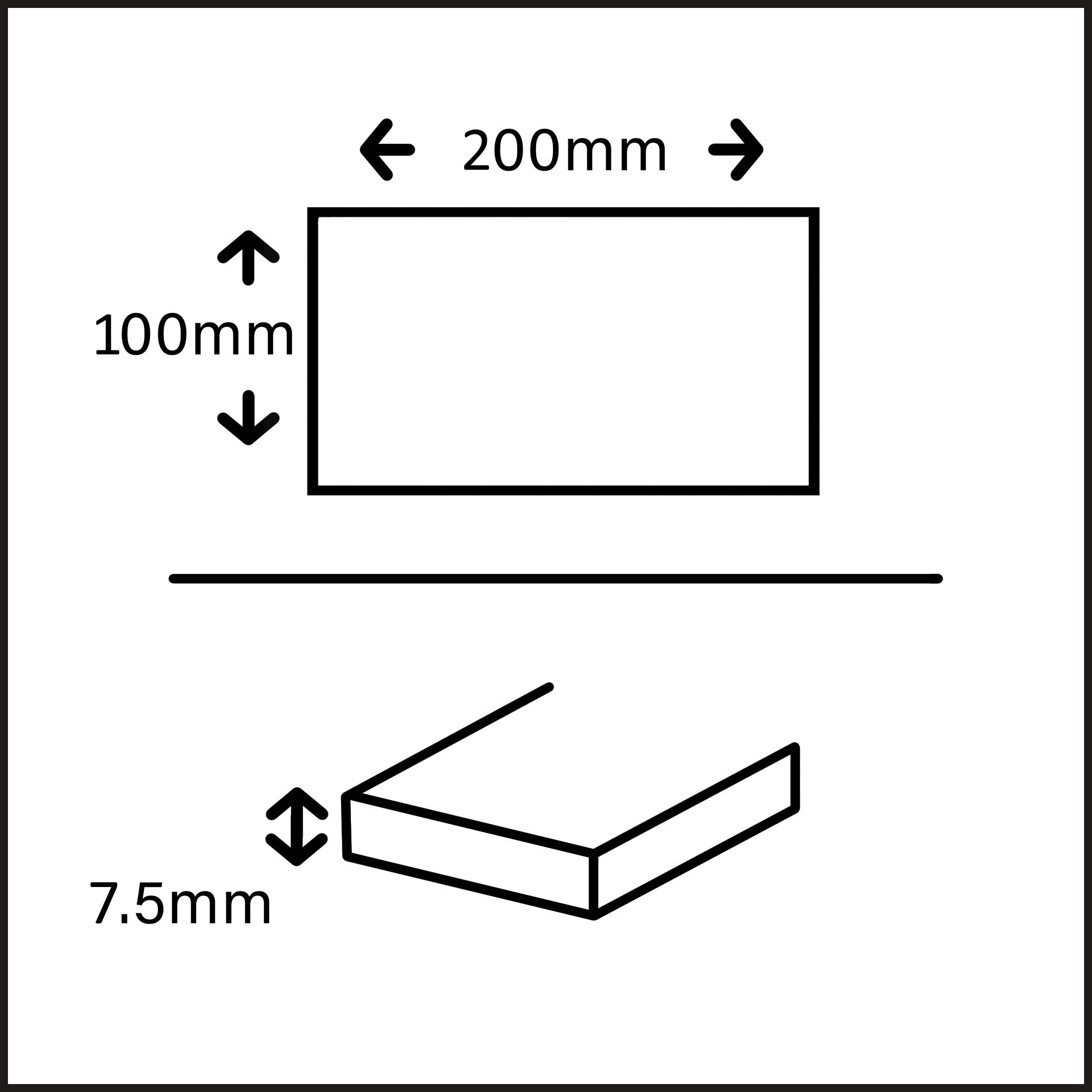 Colours Trentie White Gloss Metro Ceramic Indoor Wall Tile, Pack of 48, (L)200mm (W)100mm