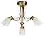 Colours Trivia Brushed Antique brass effect 3 Lamp Ceiling light