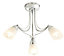 Colours Trivia Brushed Chrome effect 3 Lamp Ceiling light