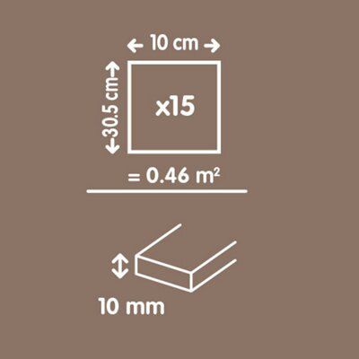 Colours Tumbled Light beige Matt Stone effect Indoor Wall Tile, Pack of 15, (L)305mm (W)100mm
