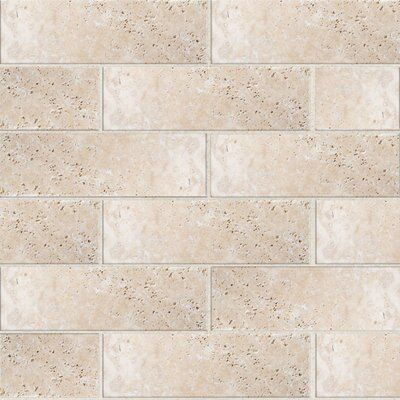 Colours Tumbled Light beige Matt Stone effect Indoor Wall Tile, Pack of 15, (L)305mm (W)100mm