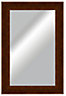 Colours Umezi Polished Walnut effect Rectangular Framed Mirror, (H)122.3cm (W)80cm