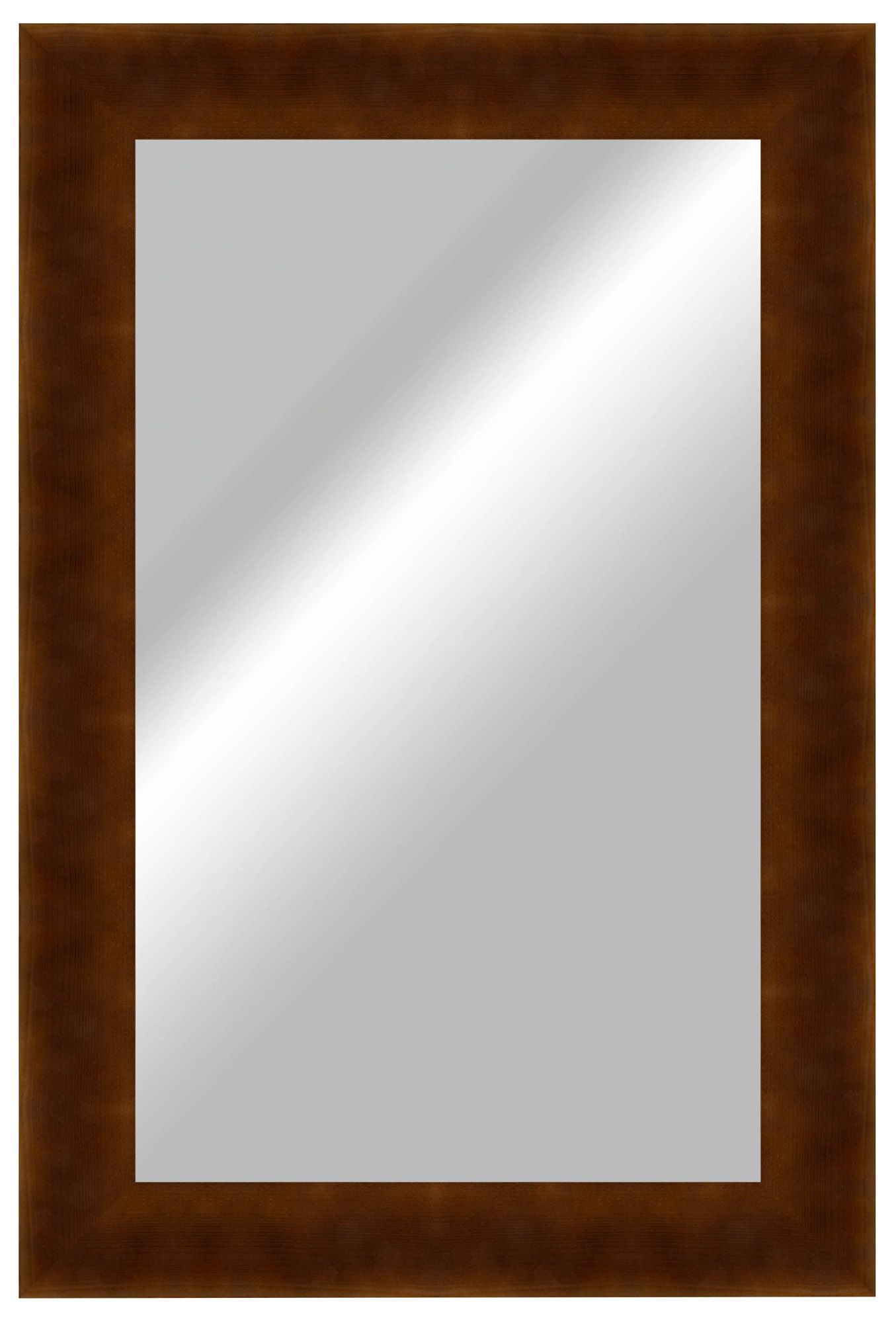 Colours Umezi Polished Walnut effect Rectangular Framed Mirror, (H)122.3cm (W)80cm