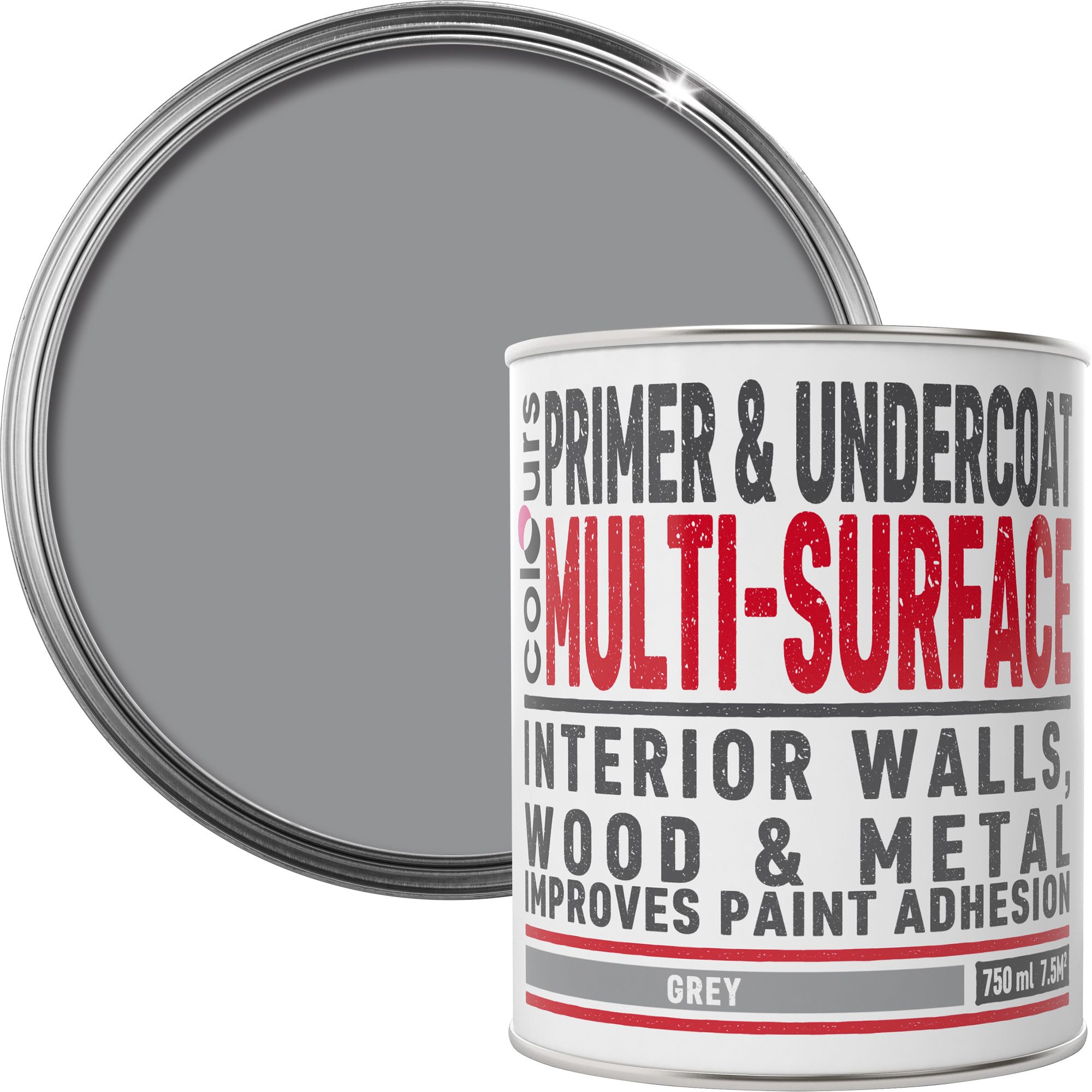 Colours Universal Grey Multisurface Primer & undercoat, 750ml DIY at B&Q