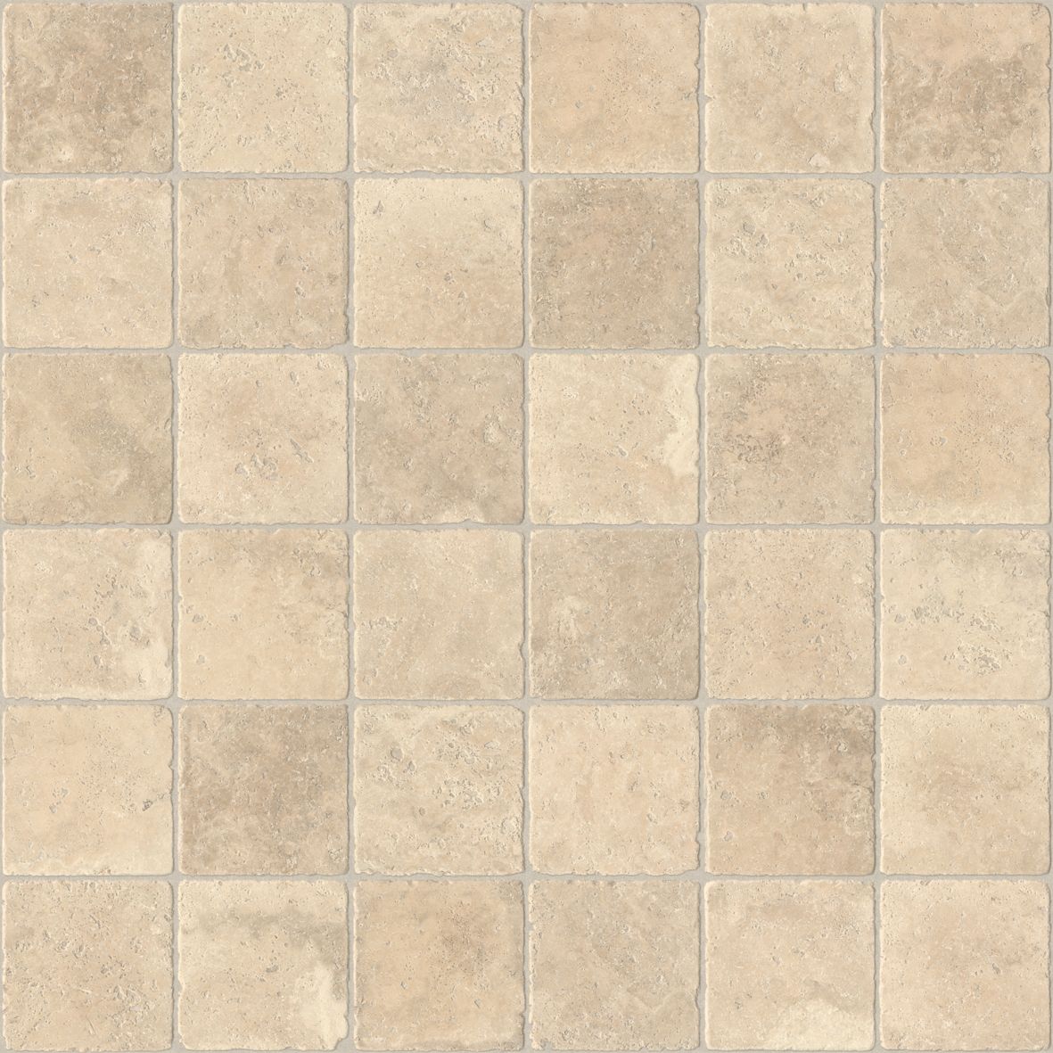 Colours Valiha Beige Tile effect Vinyl flooring, 6m²