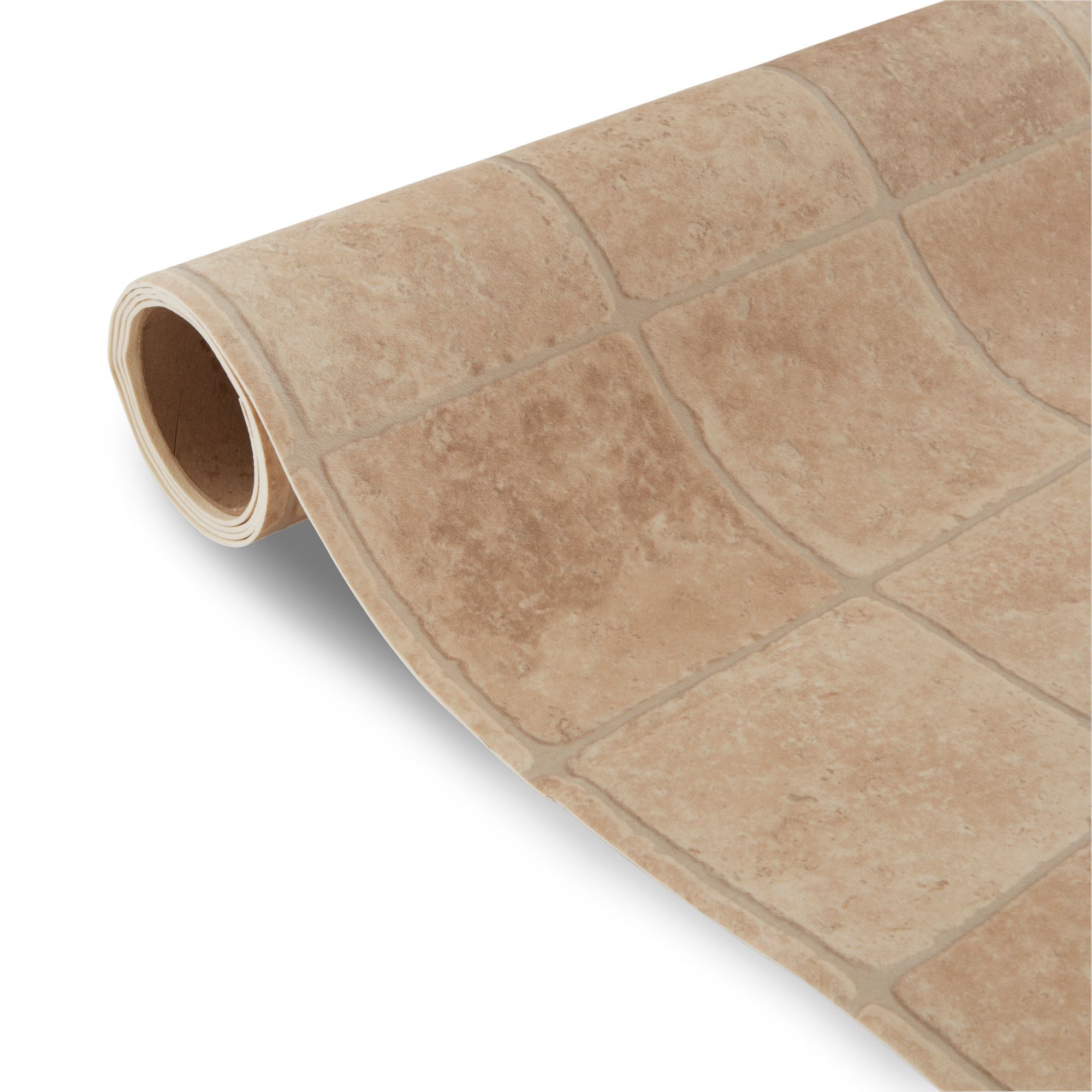 Colours Valiha Cream Tile effect Vinyl flooring, 4m²