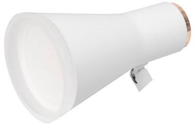 Colours Vaughan Satin White Clip-on desk lamp