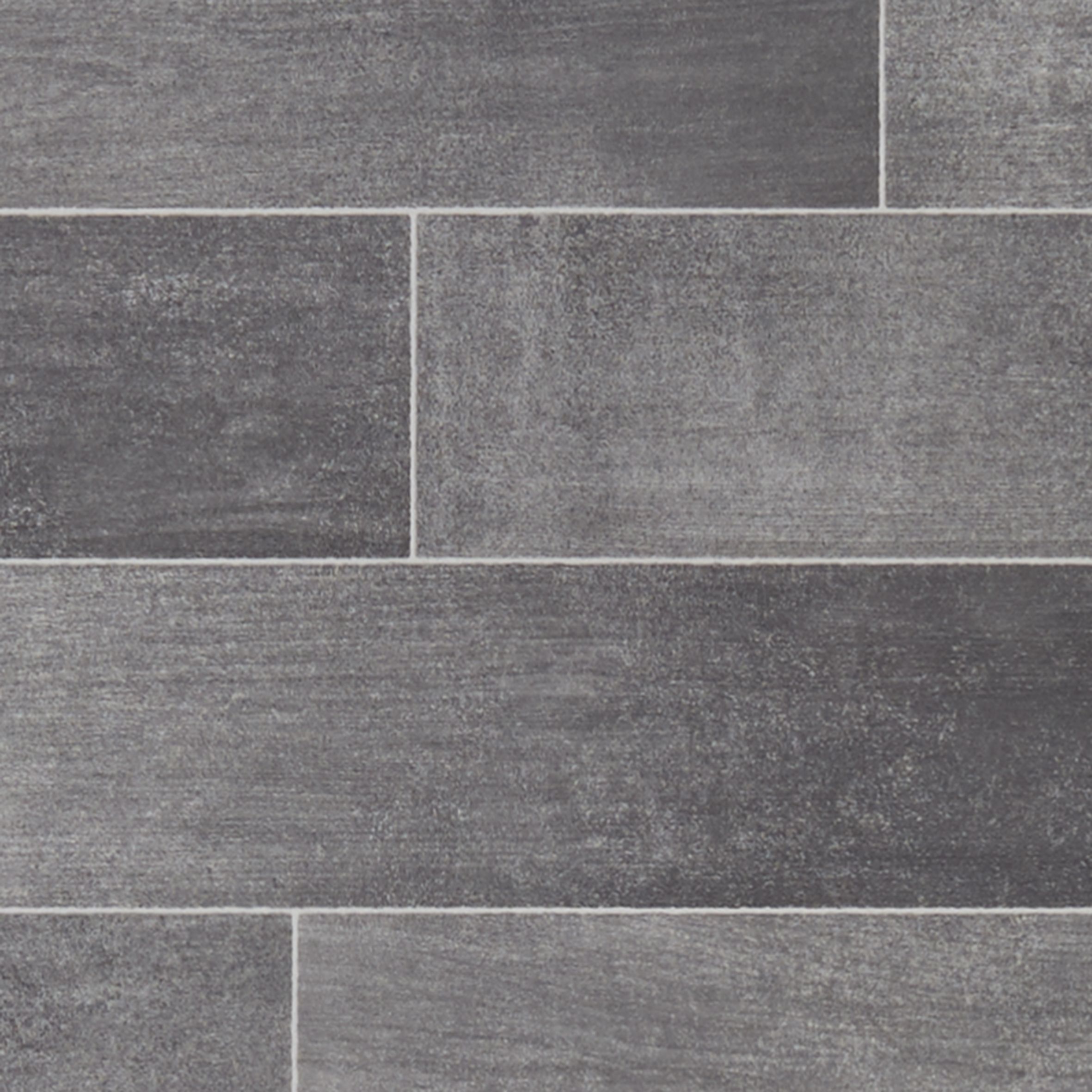Colours Vienona Grey Tile effect Vinyl flooring