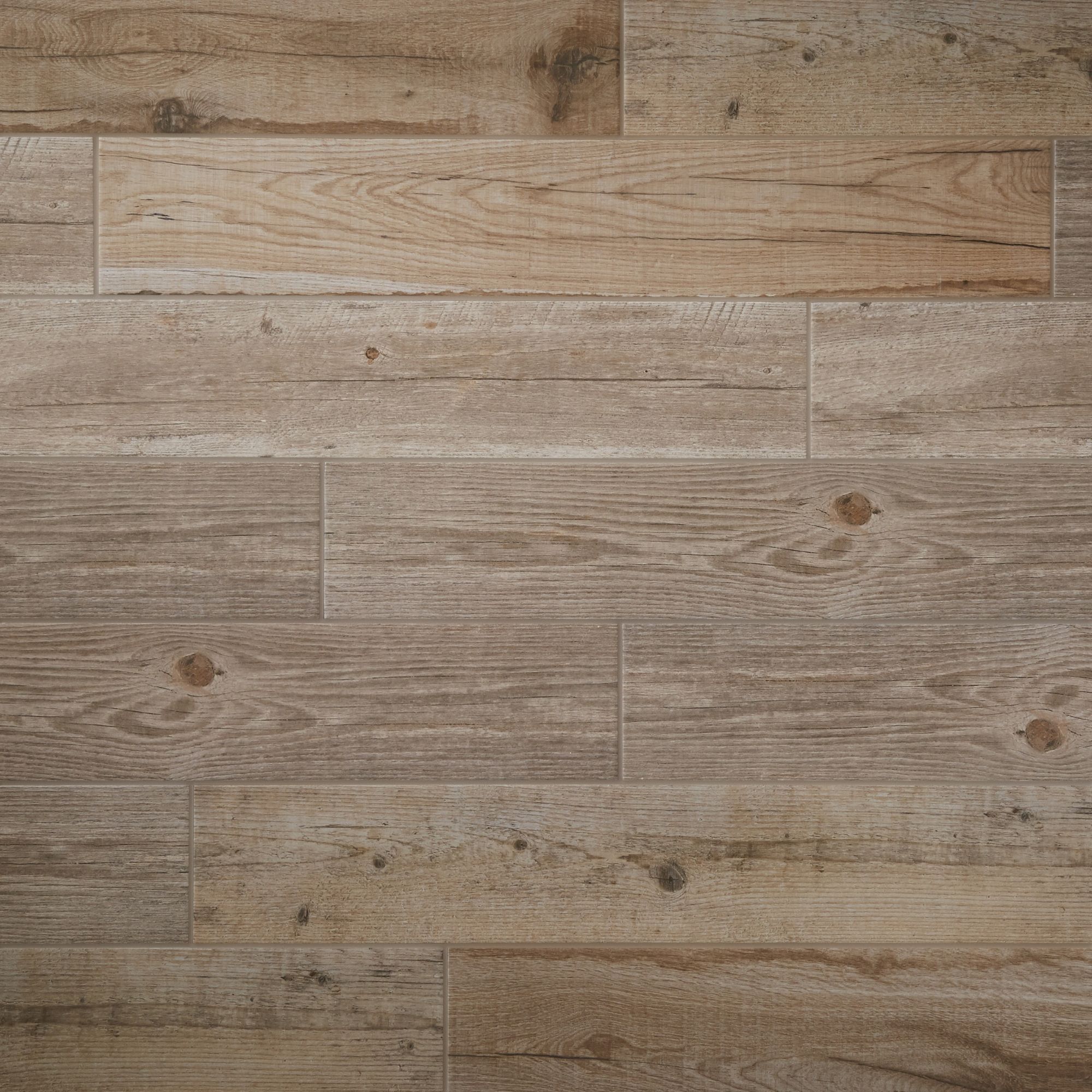 Colours Vintage oak Natural Matt Wood effect Porcelain Floor Tile Sample - 4