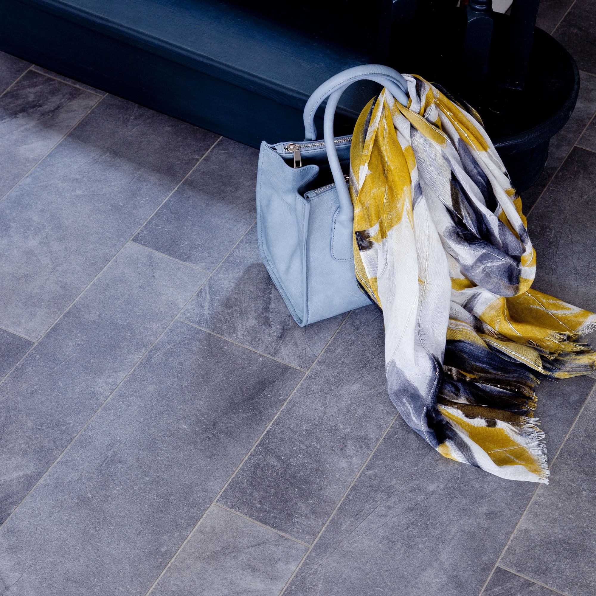 Colours Vinyl rolls Grey Stone effect Vinyl Sheet vinyl, 4m²