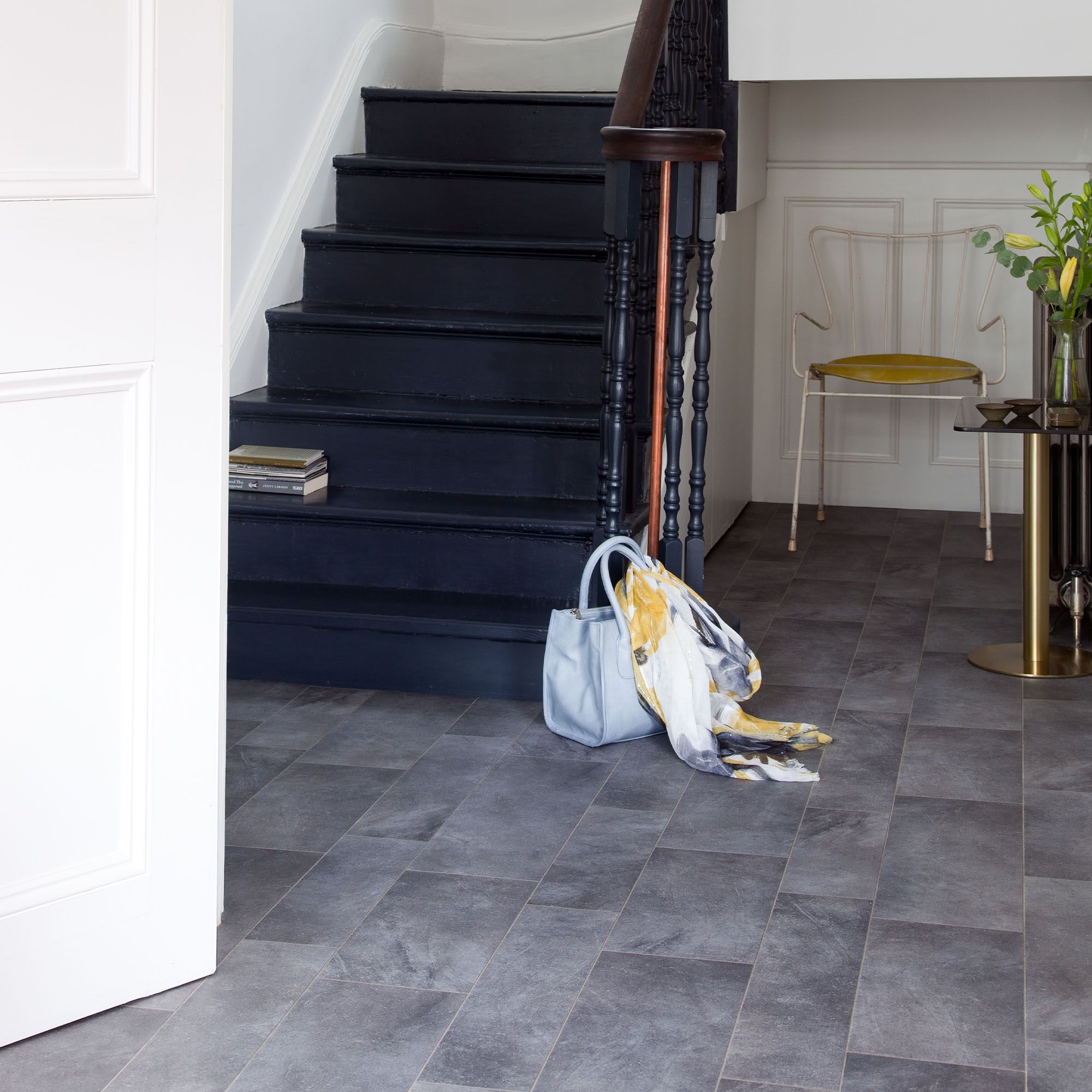 Colours Vinyl rolls Grey Stone effect Vinyl Sheet vinyl, 4m²