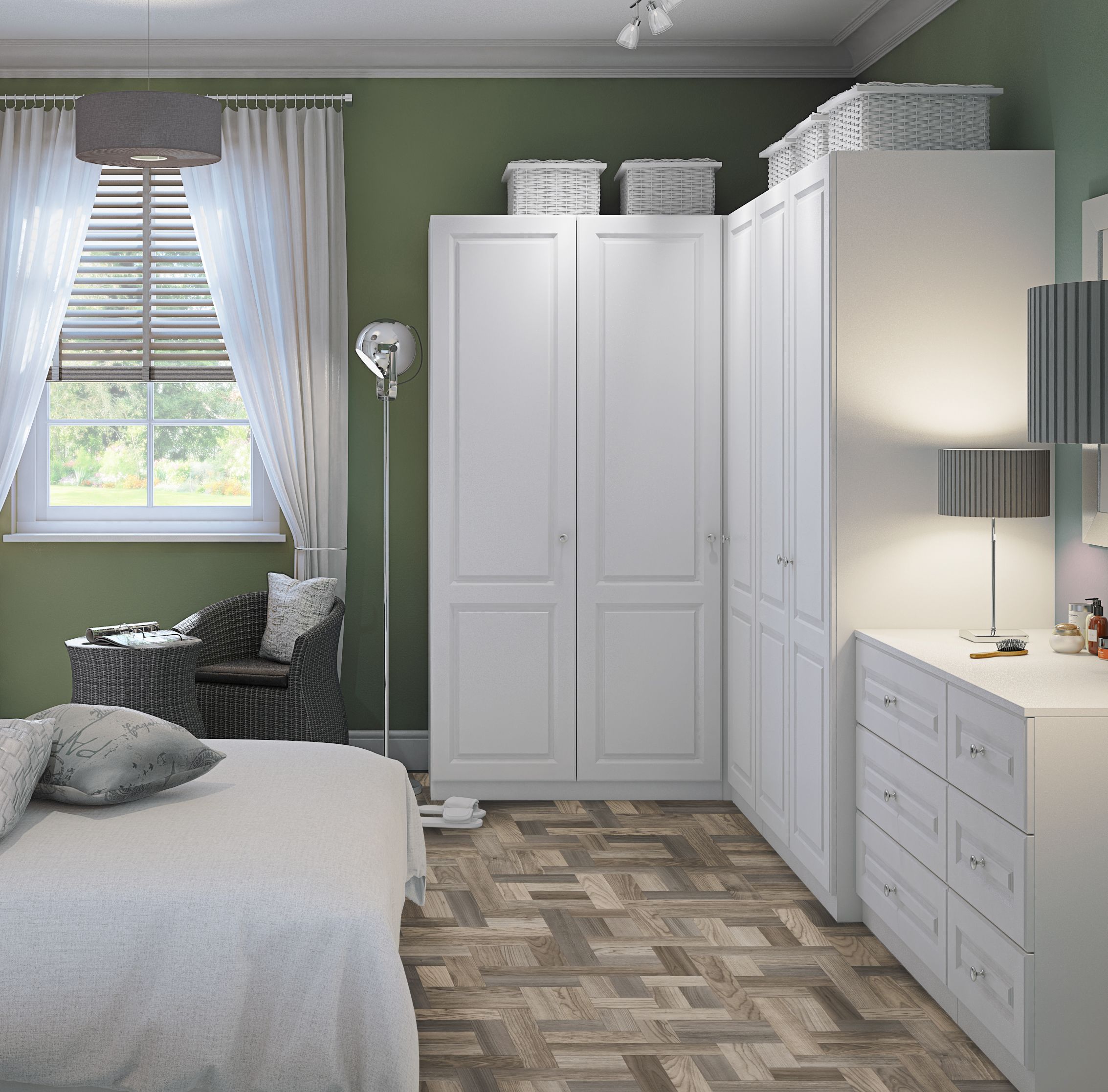 Colours Vittoria Grey Parquet effect Vinyl flooring