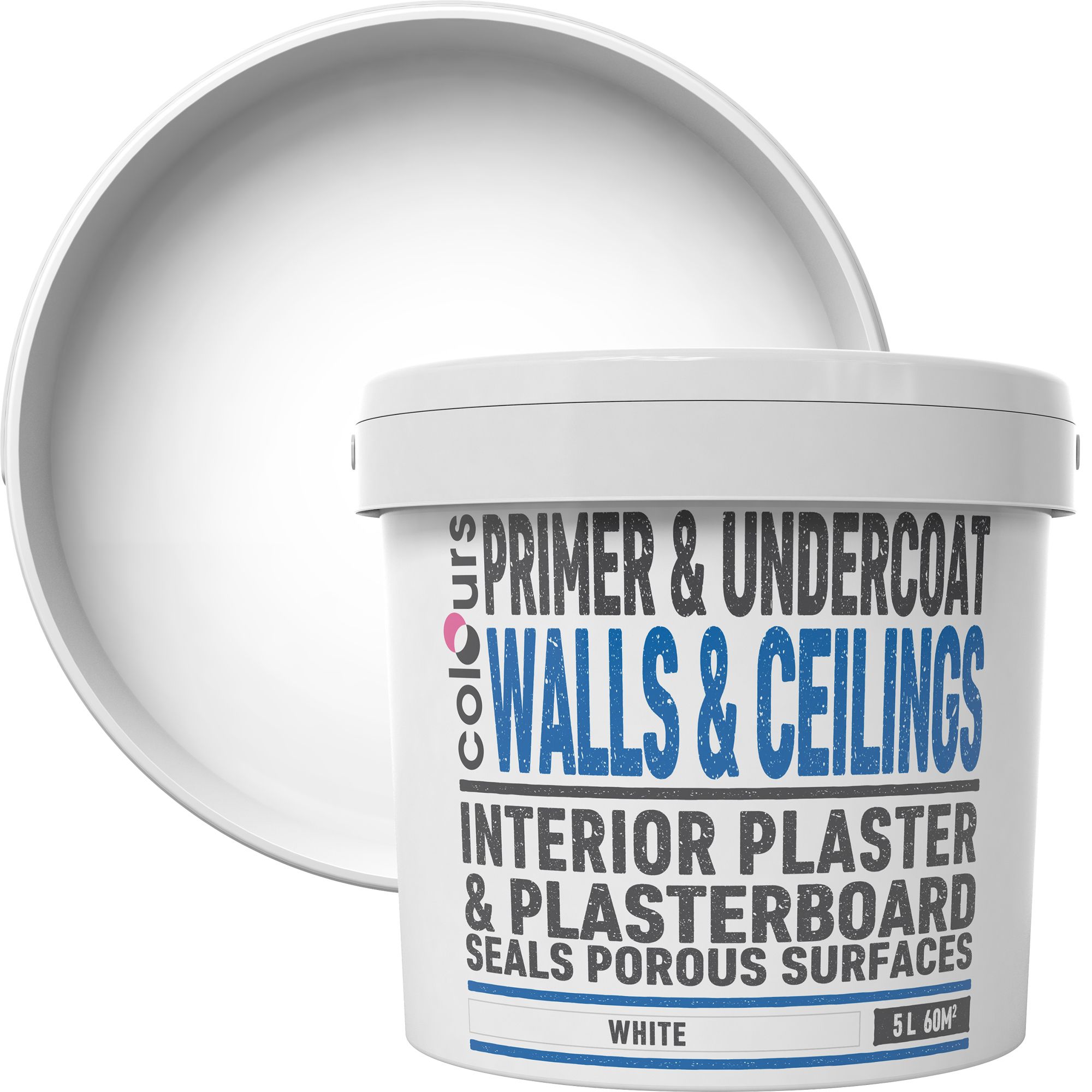 Colours Walls White Wall & ceiling Primer & undercoat, 5L DIY at B&Q