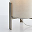 Colours Westbourne Matt Ivory Nickel effect Table lamp