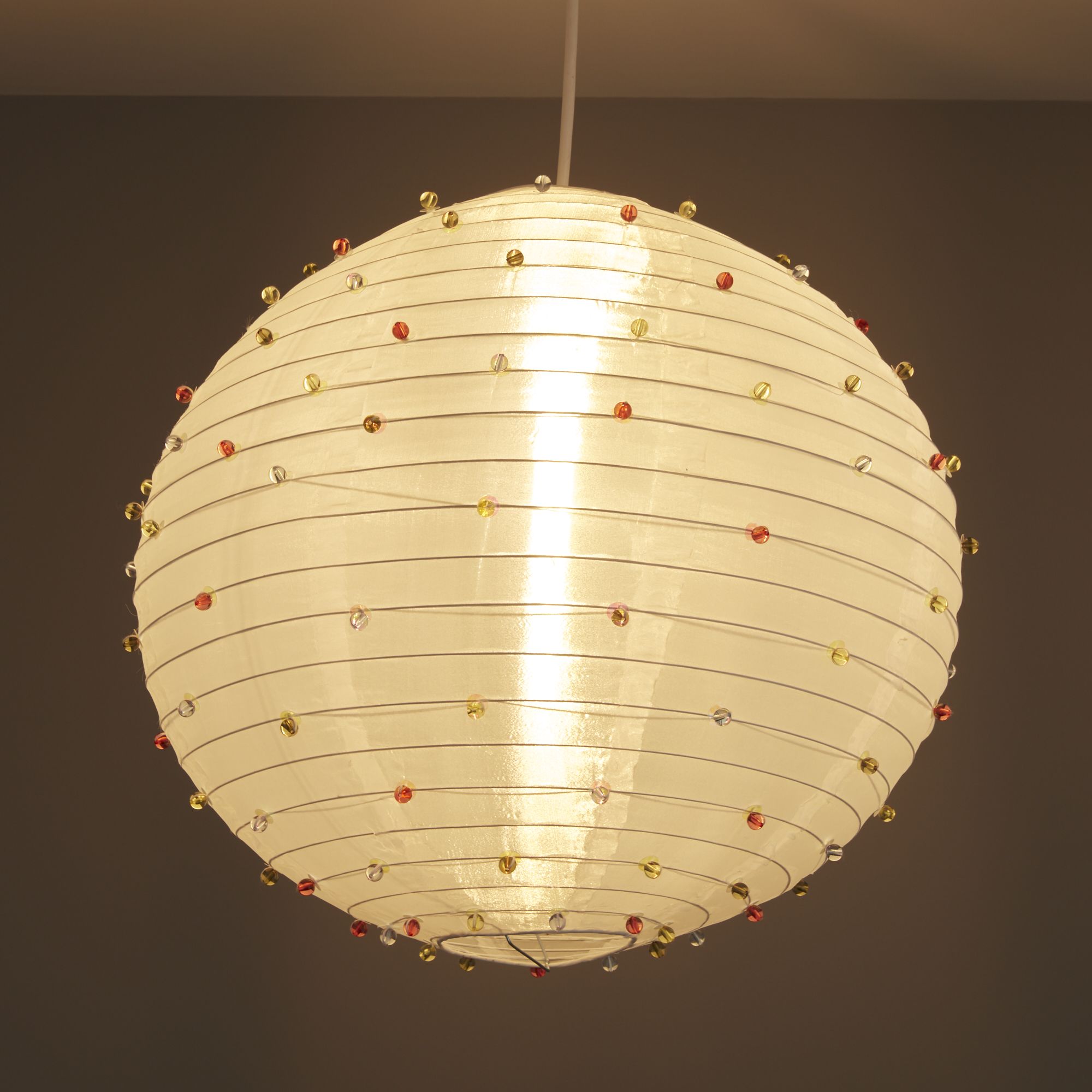 White best sale beaded lampshade