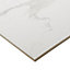 Colours white Matt Marble effect Porcelain Indoor Wall & floor Tile, Pack of 3, (L)600mm (W)600mm