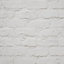 Colours White Painted brick Embossed Wallpaper