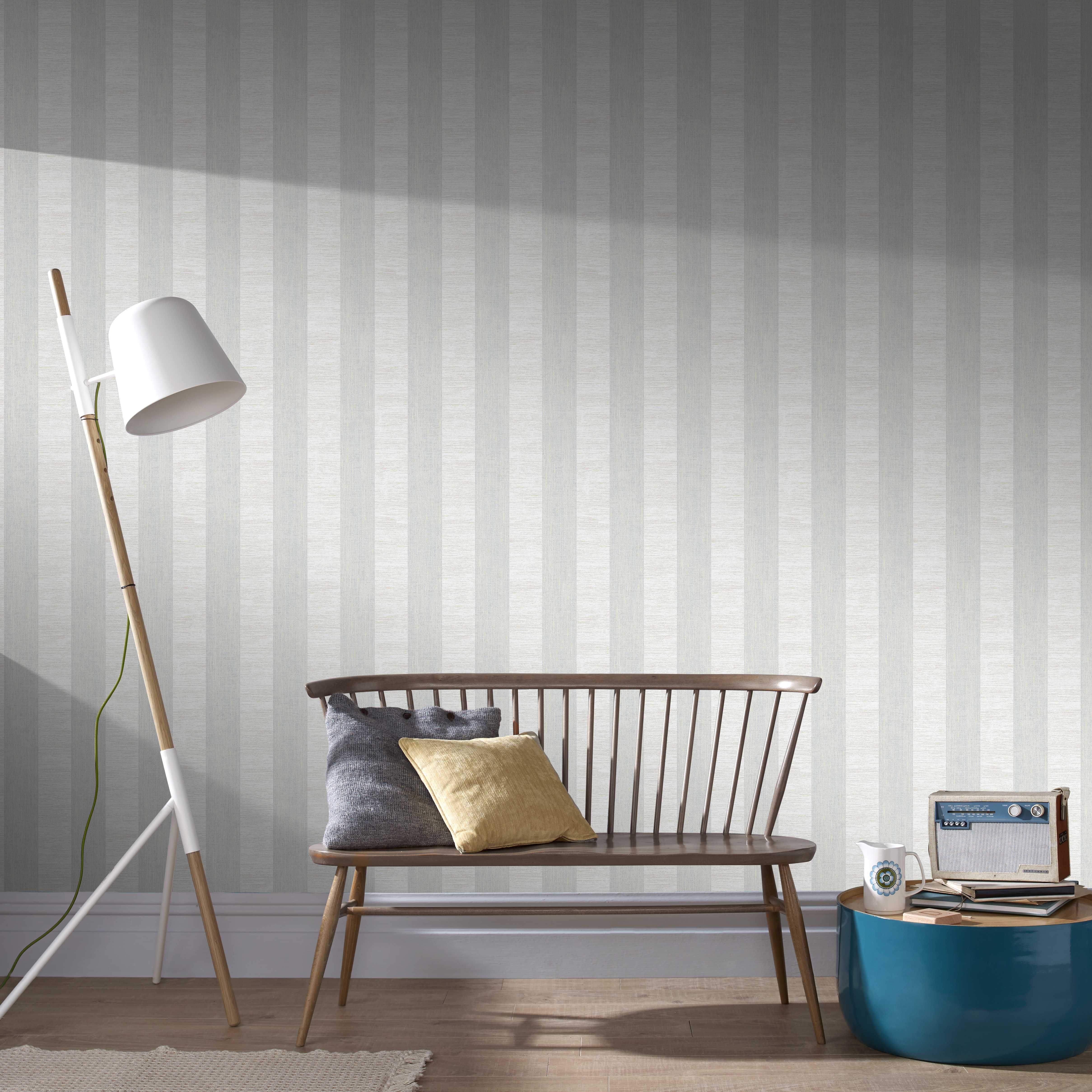 Colours White Silver glitter effect Shimmer Textured Wallpaper Sample