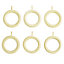 Colours White wash Curtain ring (Dia)35mm, Pack of 6