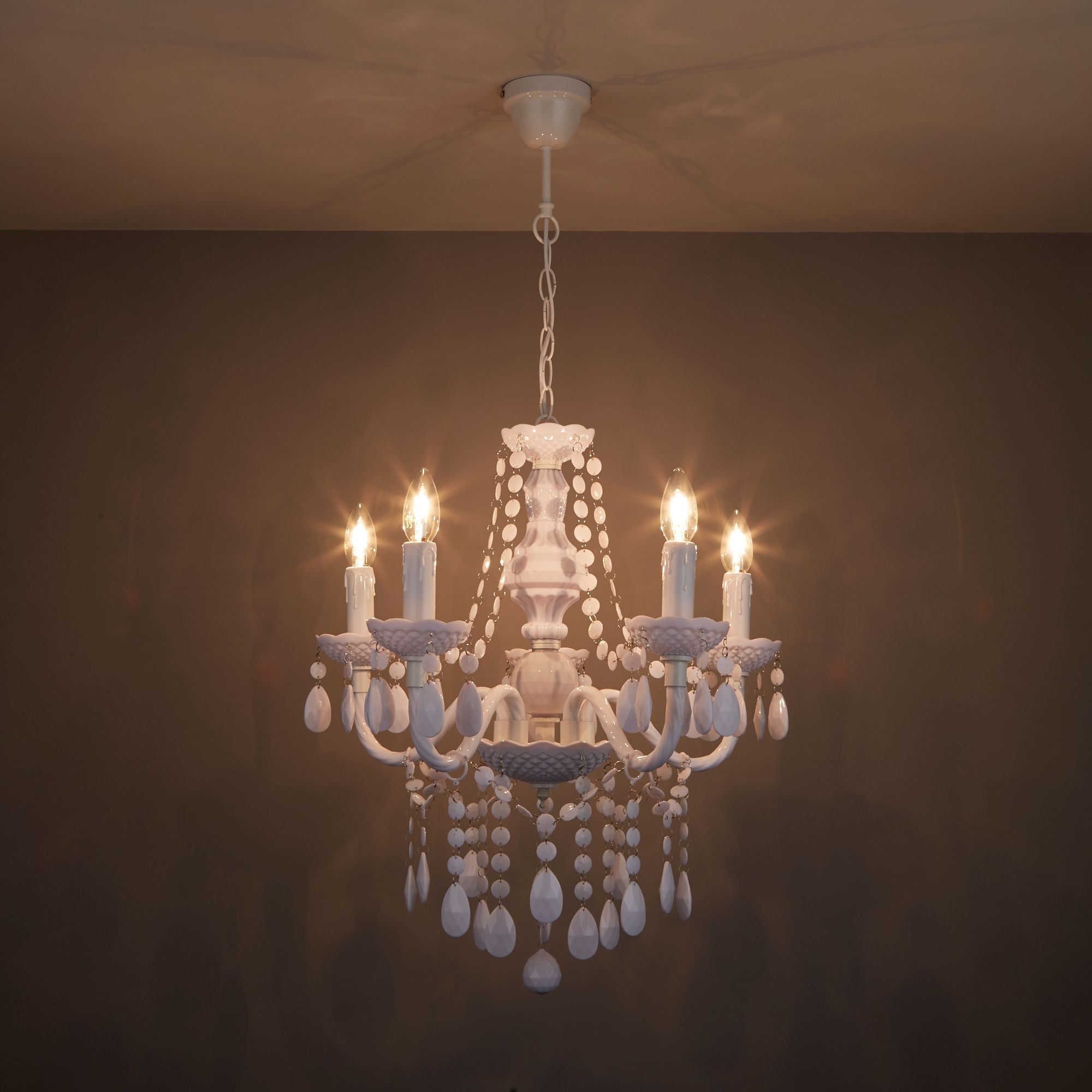 White chandelier b&q sales