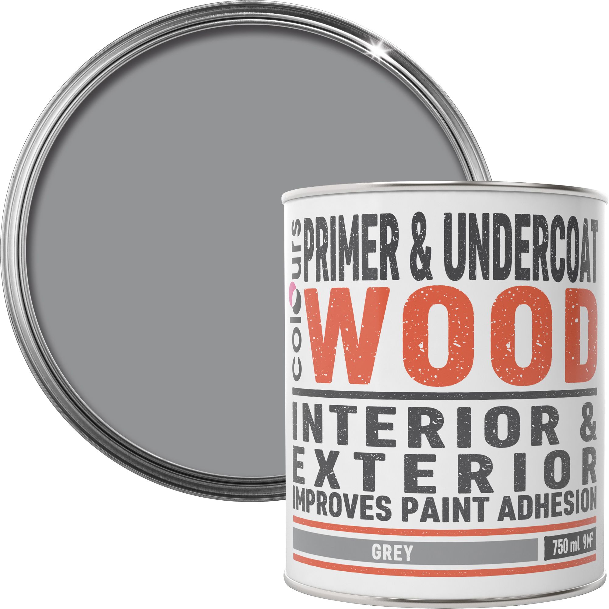 Colours Wood Grey Wood Primer & undercoat, 750ml DIY at B&Q