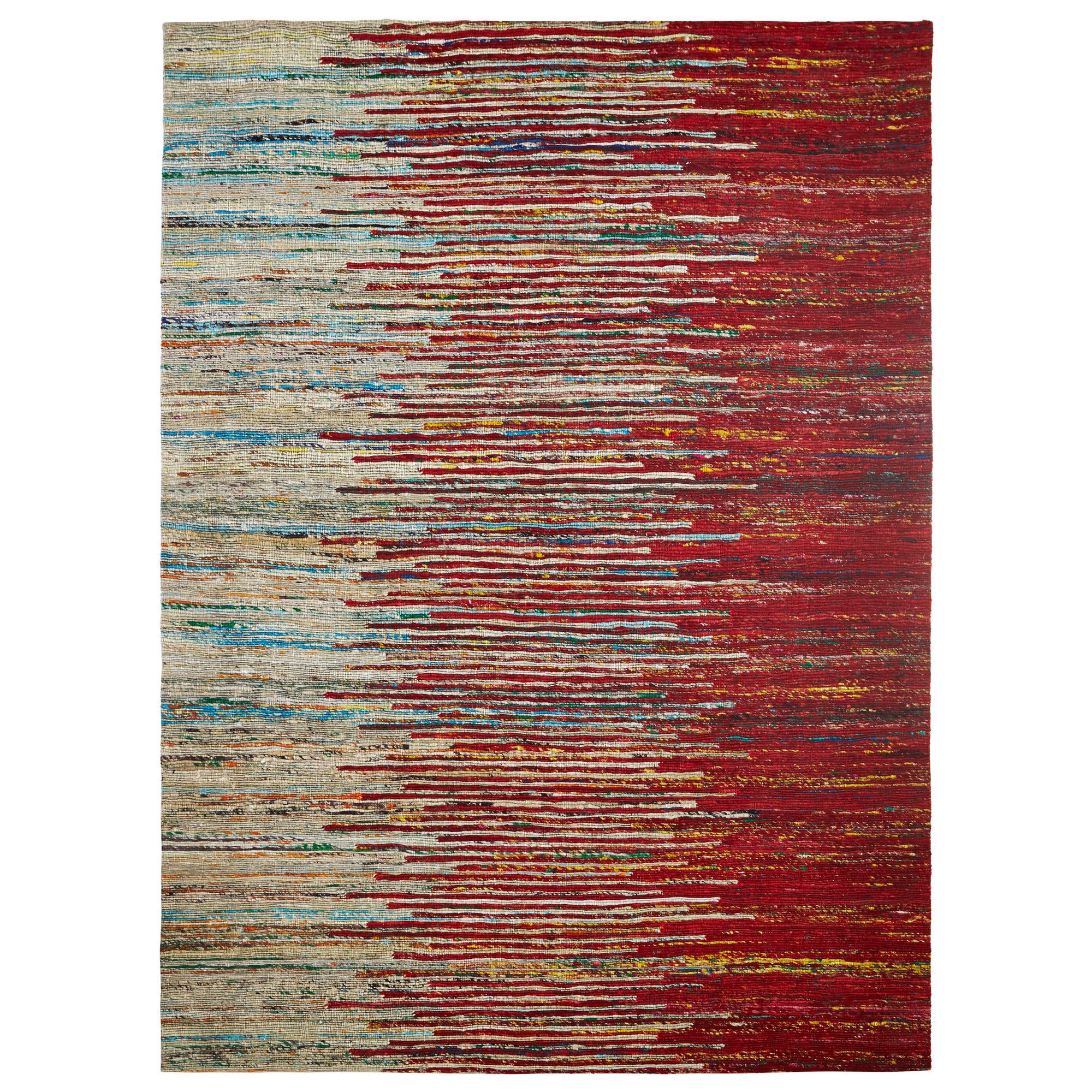 Colours Yazmine Striped Red Rug (L)2.3m (W)1.6m DIY at B&Q