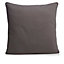 Colours Zen Plain Anthracite Cushion (L)58cm x (W)58cm