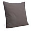 Colours Zen Plain Anthracite Cushion (L)58cm x (W)58cm