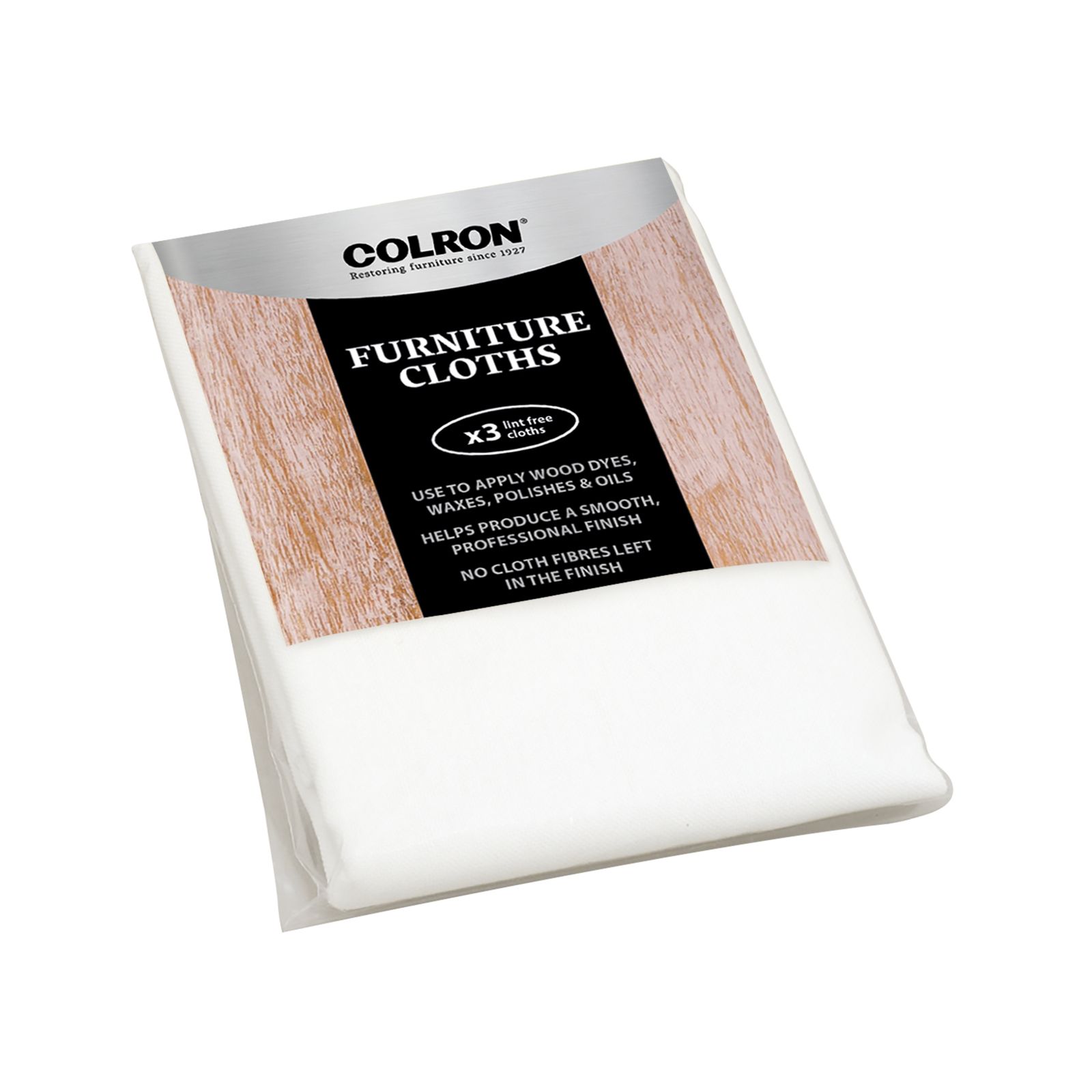 Colron Furniture Care Cloth Cotton Lint free cloth, Pack of 3