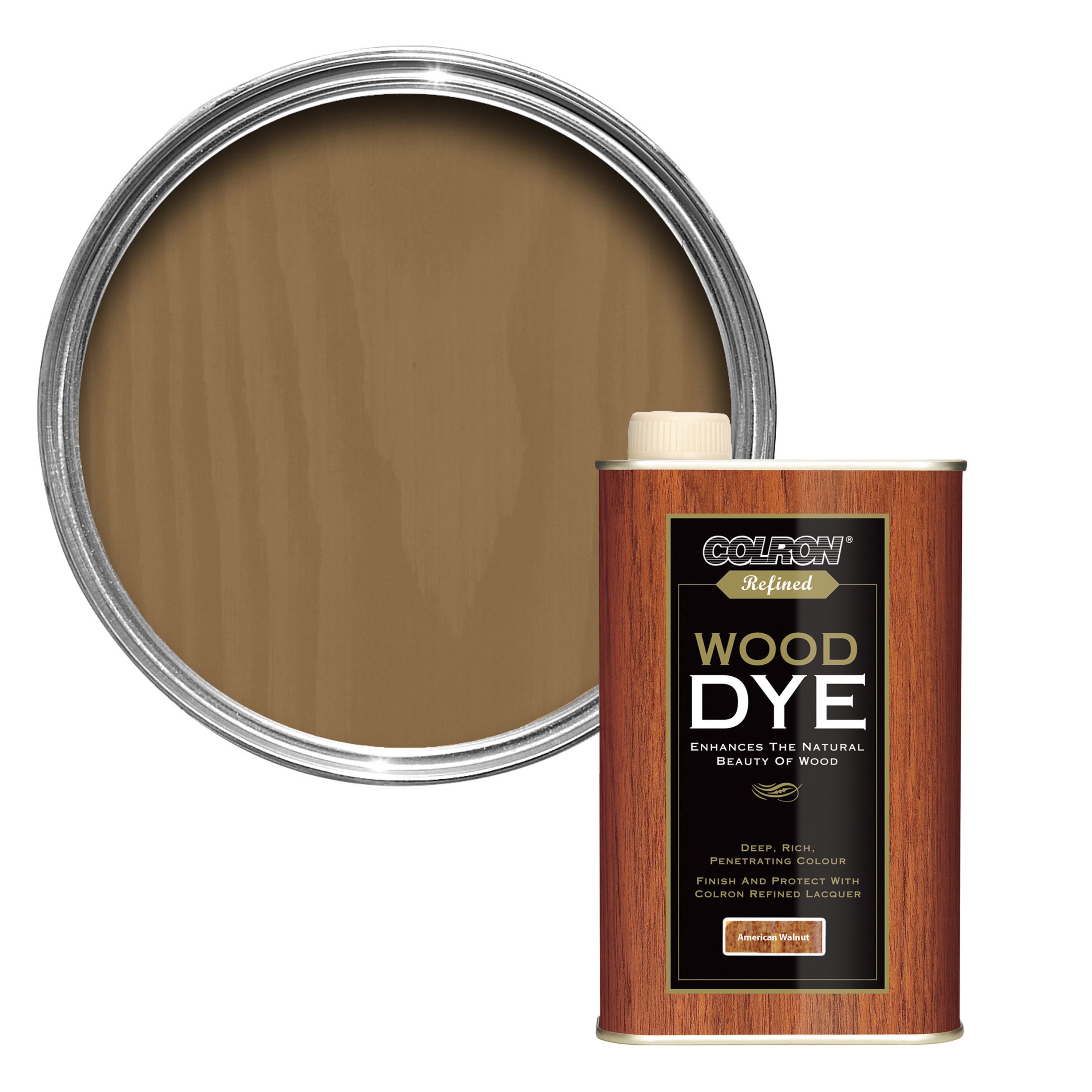 Colron Refined American Walnut Wood Dye, 0.25L | DIY At B&Q