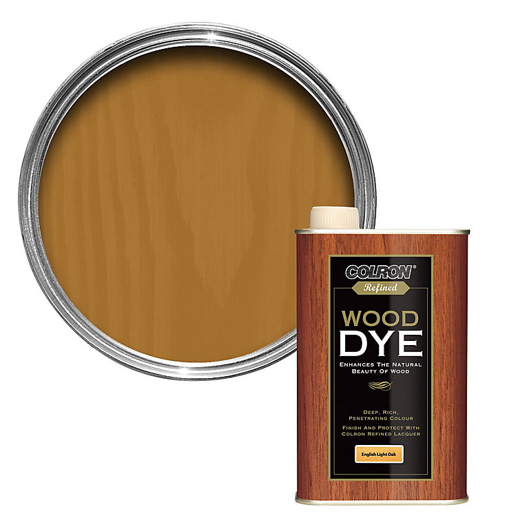 Colron Refined English Light Oak Wood Dye 0 25l Diy At B Q - Light Oak Color Spray Paint