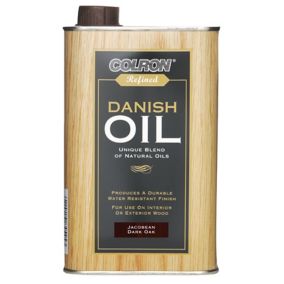 Colron Refined Jacobean dark oak Satin Not antibacterial Danish Furniture Wood oil, 500ml