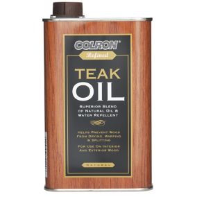 Colron Refined Teak Matt Not antibacterial Teak Furniture Wood oil, 500ml