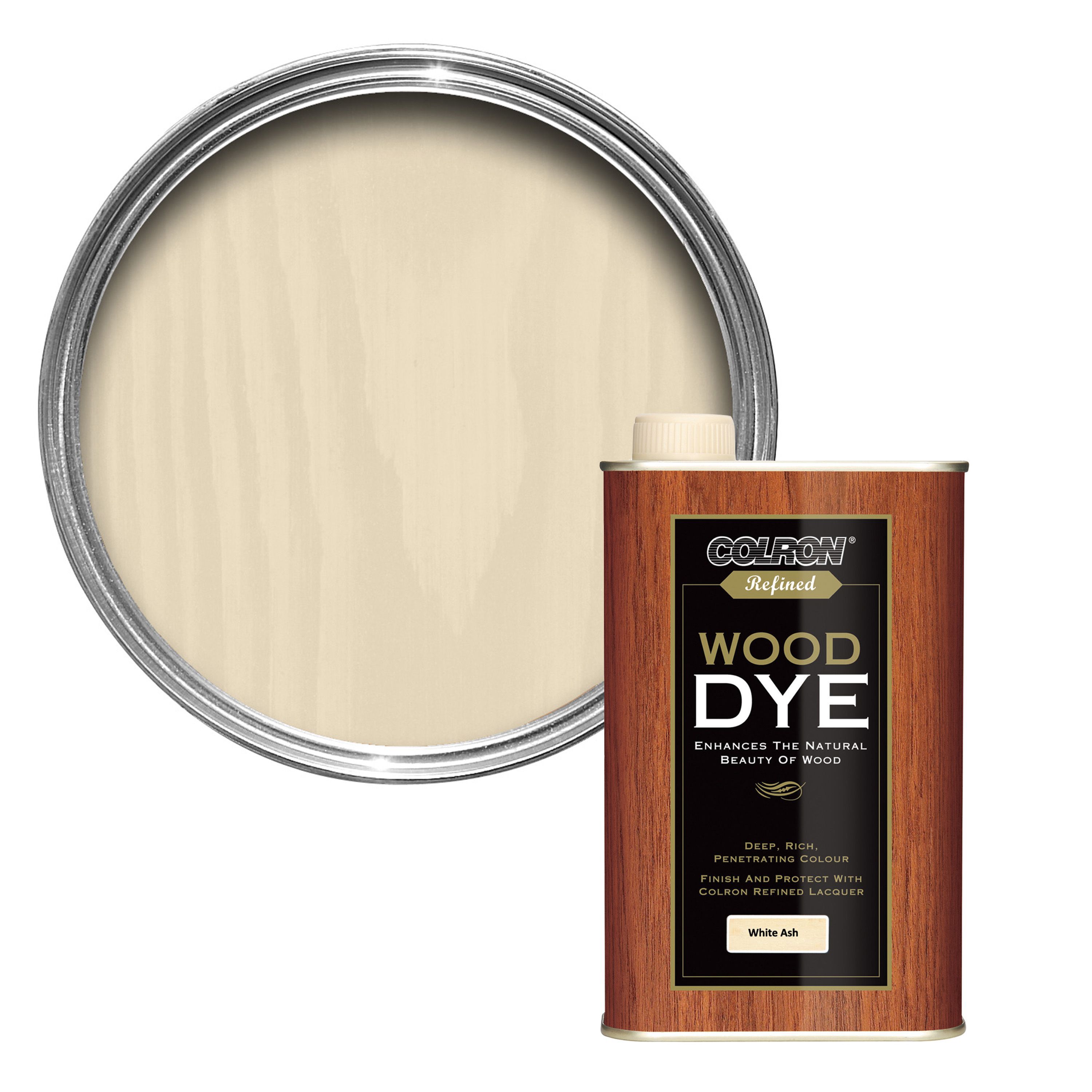 Colron Refined White ash Matt Furniture Wood dye, 250ml