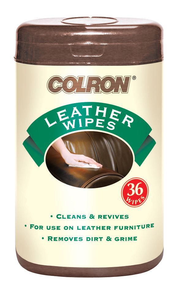 Colron Unscented Leather wipes, Pack of 36