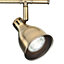 Colson antique brass Antique brass effect 4 Light Spotlight bar