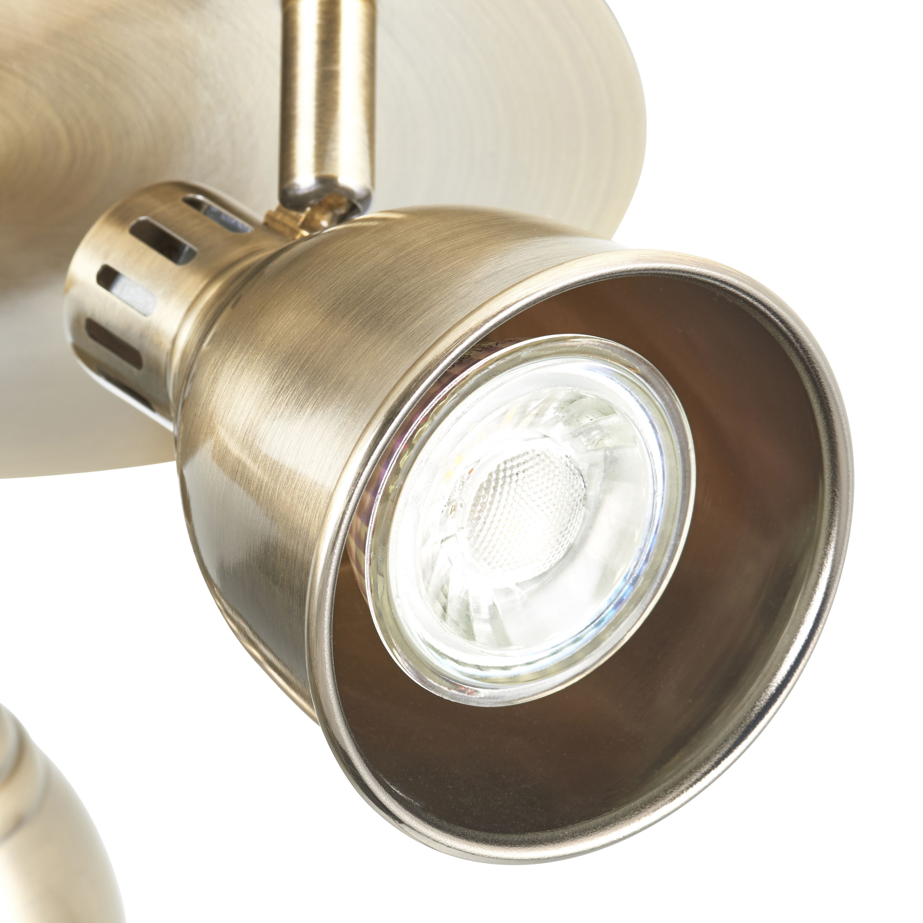 Colson Antique brass effect 3 Light Spotlight