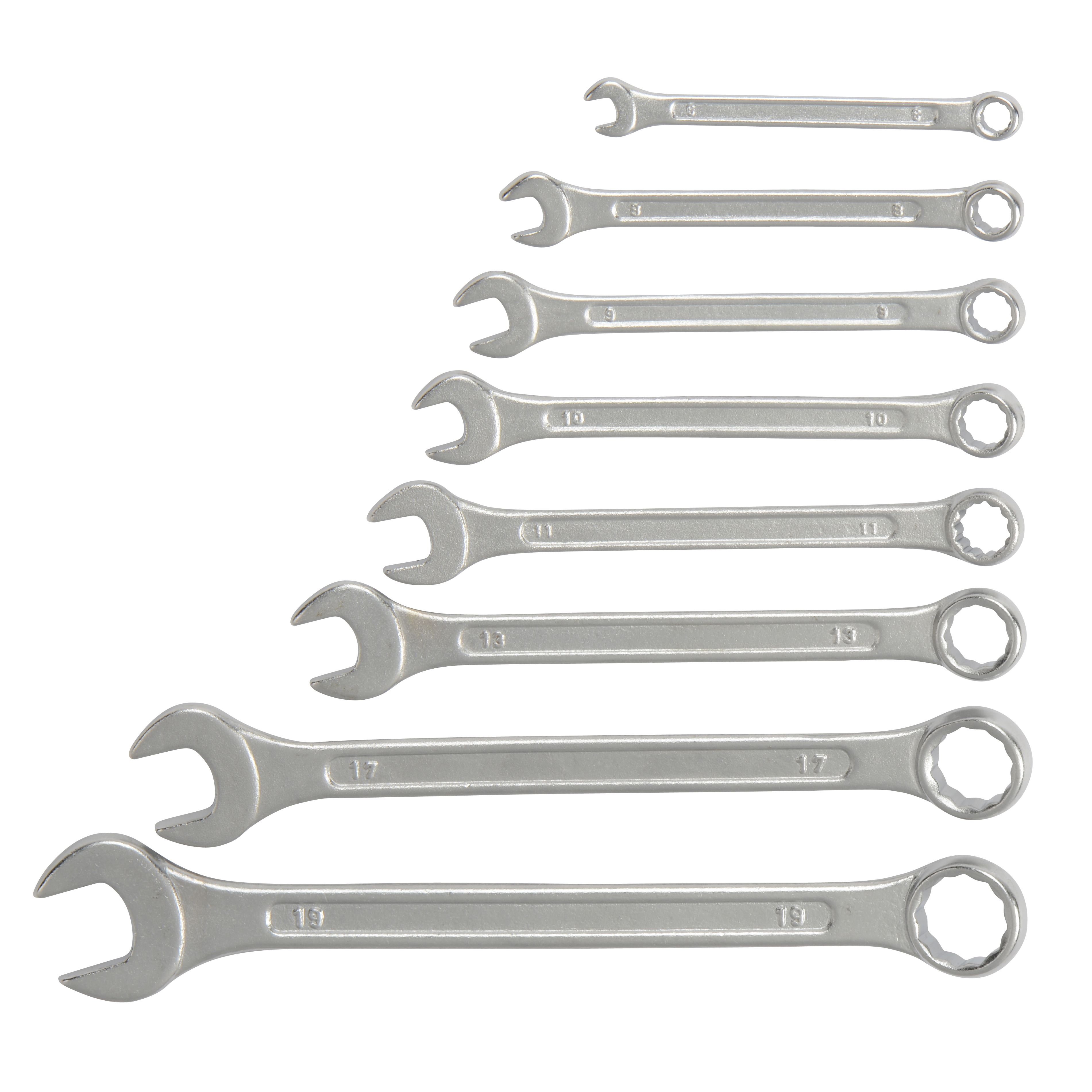 Combination spanners, Set of 8